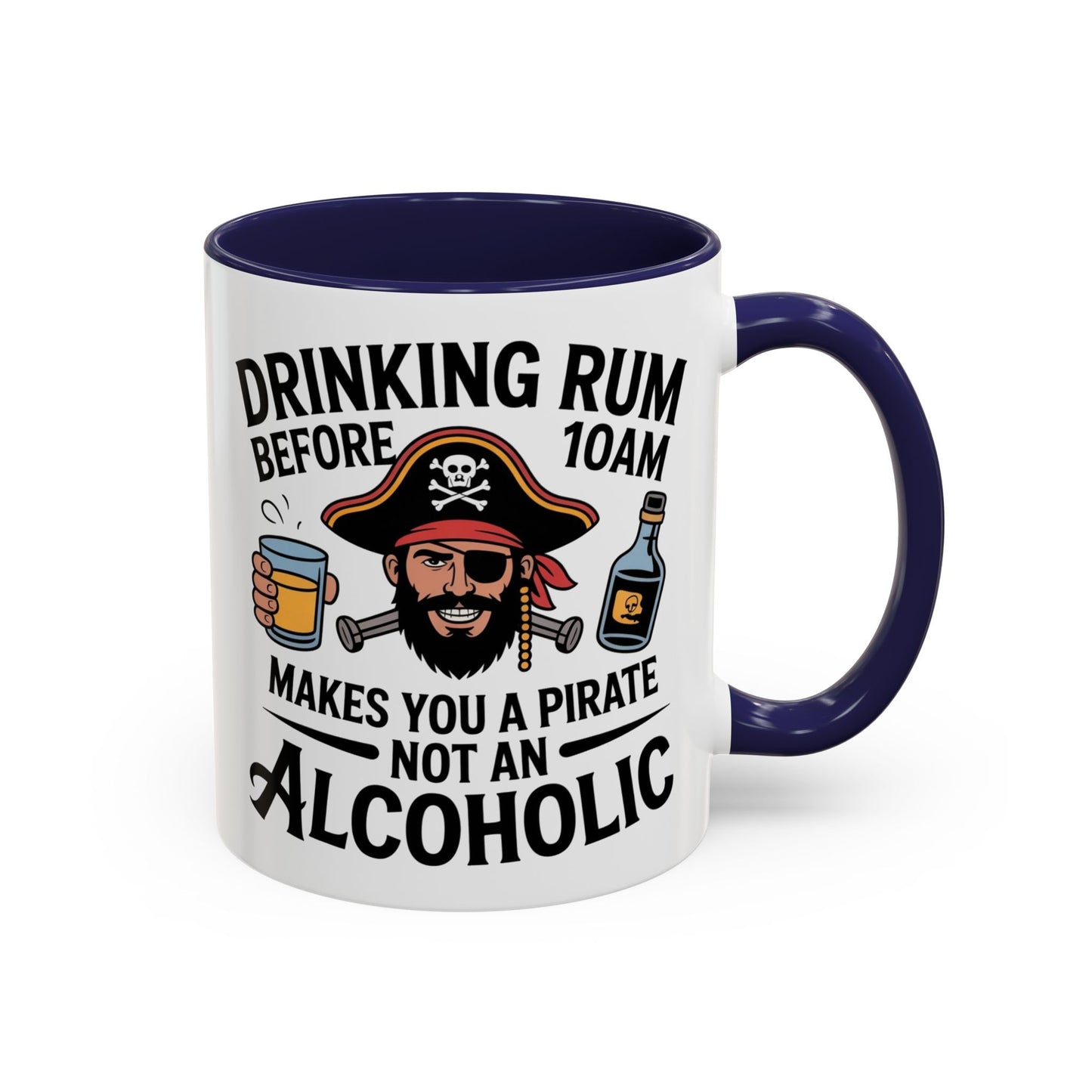 Pirate-Themed Coffee Mug, Fun Gift for Rum Lovers, Perfect for Pirate Parties, Nautical Decor, Unique Holiday Present
