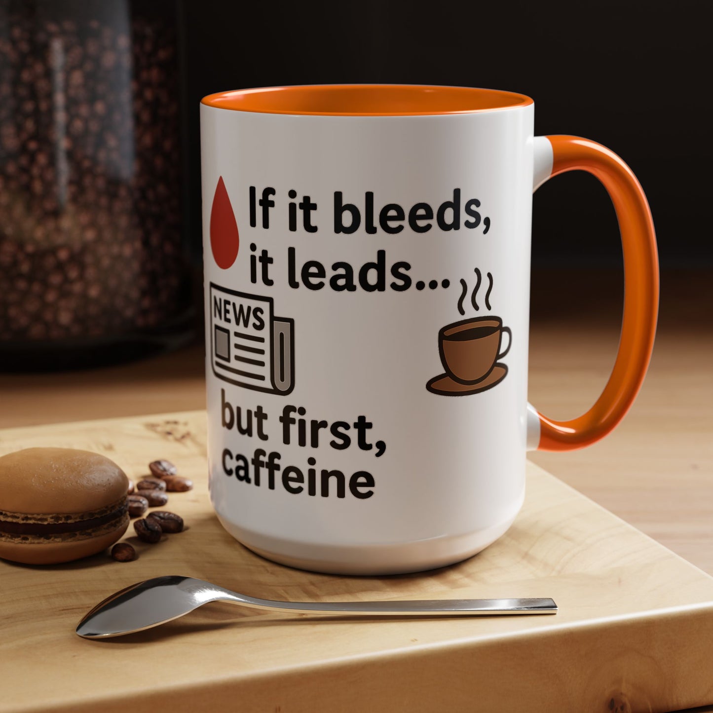 If it Bleeds it Leads Gift for Journalists, Writers, News Lovers, Unique Mug for Work or Home