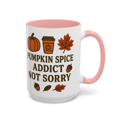 Pumpkin Spice Addict Coffee Mug, Cozy Fall Gift for Coffee Lovers, Autumn Decor, Cute Mug for Thanksgiving