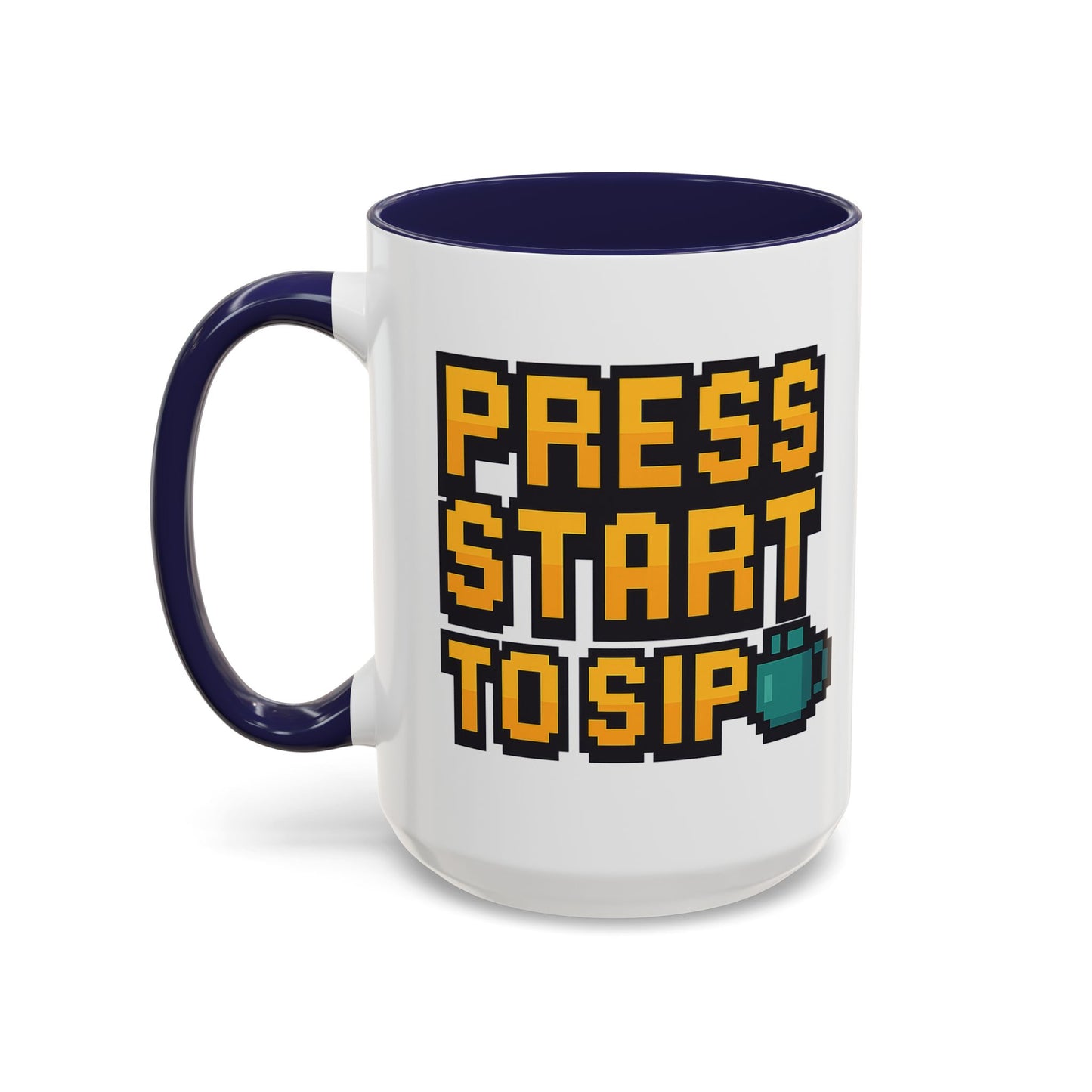 Gamer Coffee Mug, Press Start To Sip, Video Game Gift, Fun Kitchenware, Gaming Decor, Retro Style Mug