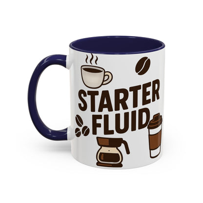 Starter Fluid Coffee Lover's Accent Mug – Perfect Gift for Birthdays, Holidays, or Office Use, Great for Your Morning Brew