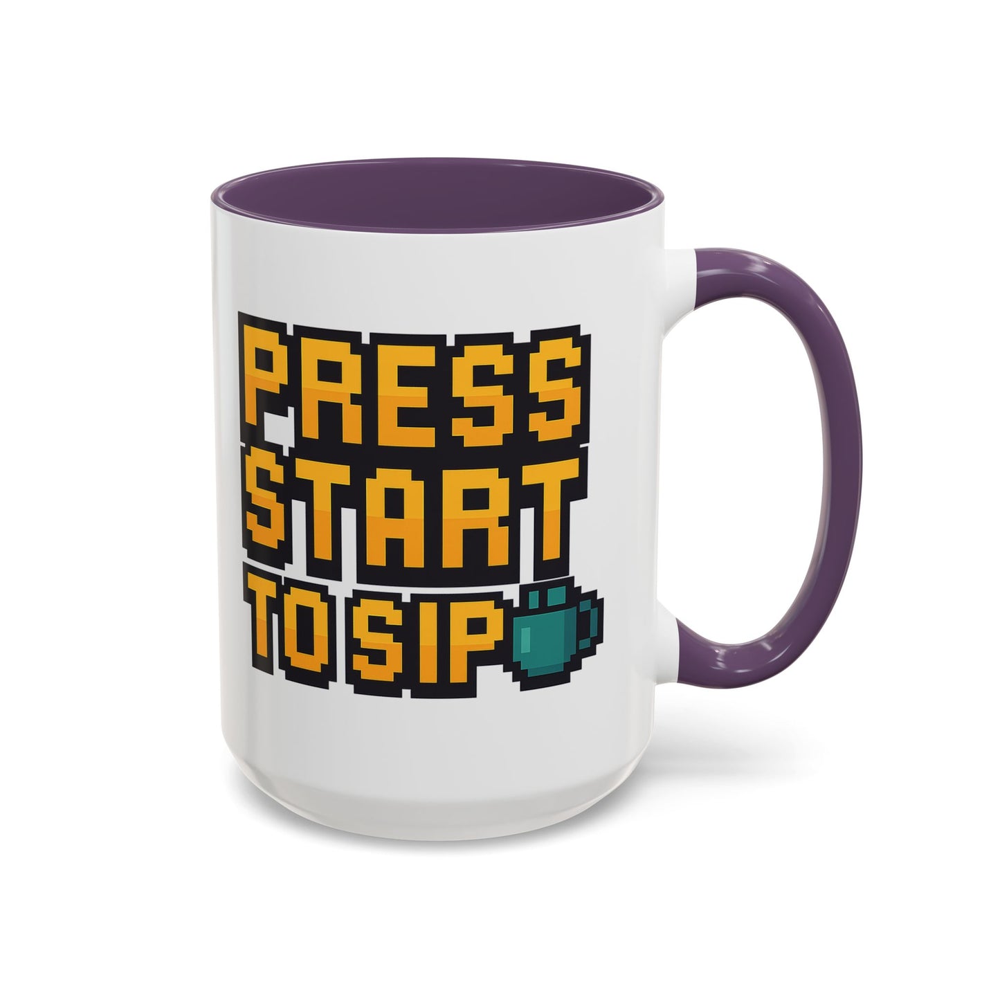 Gamer Coffee Mug, Press Start To Sip, Video Game Gift, Fun Kitchenware, Gaming Decor, Retro Style Mug