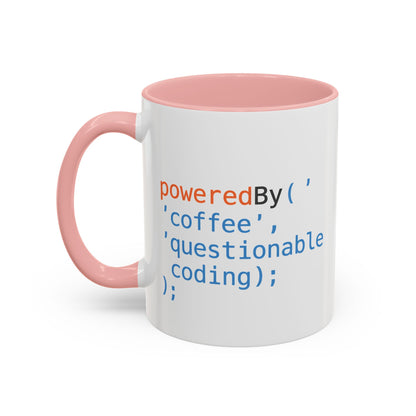 Coffee-Themed Accent Mug with Programmer Humor, Gift for Coders, Computer Enthusiasts, Office Use, Birthday, Tech Celebration