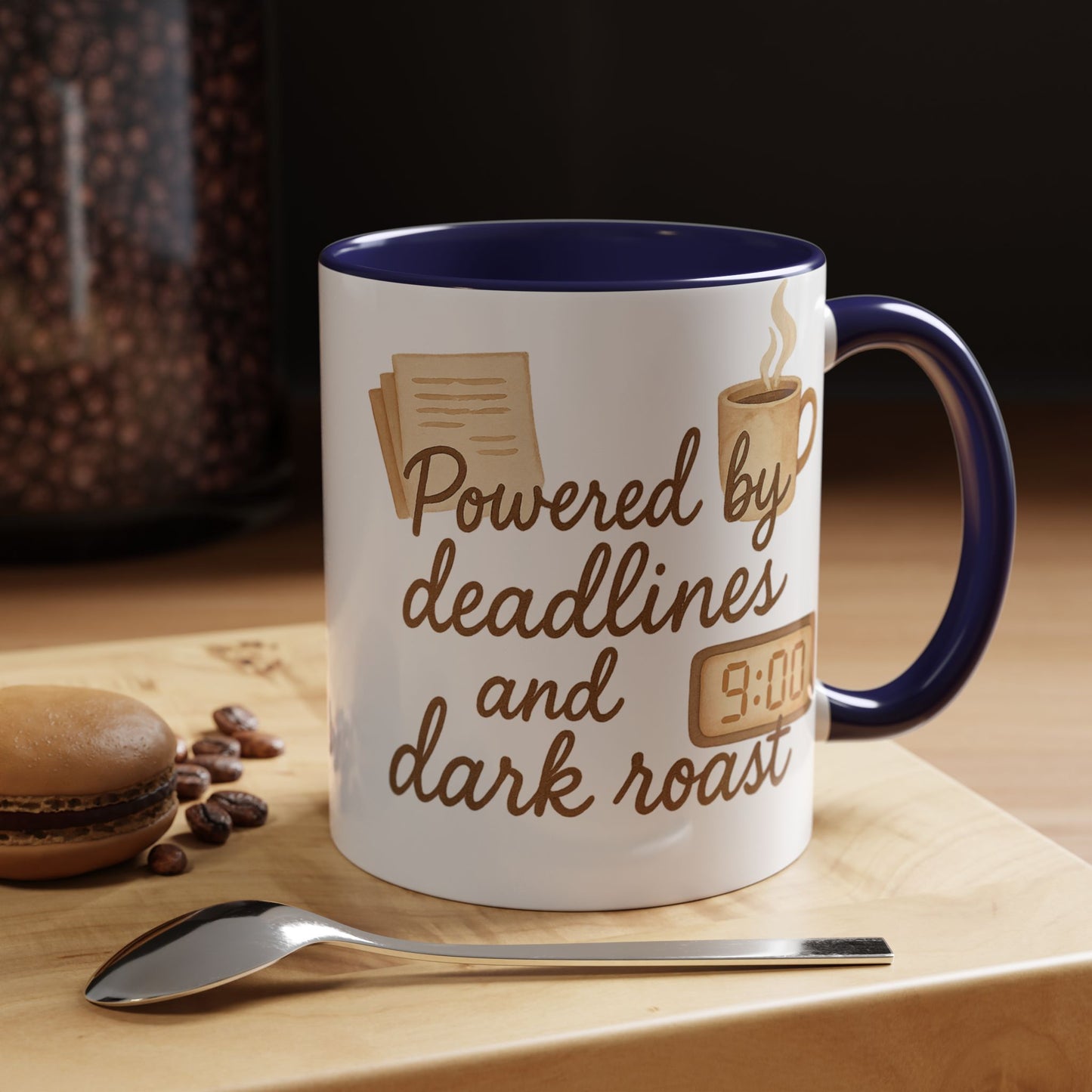 Powered by Deadlines and Dark Roast - Gift for Coffee Lover, Journalist