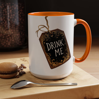 Whimsical Drink Me Coffee Mug - Enchanting Accent Cup for Tea Lovers