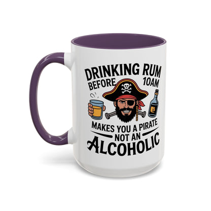 Pirate-Themed Coffee Mug, Fun Gift for Rum Lovers, Perfect for Pirate Parties, Nautical Decor, Unique Holiday Present
