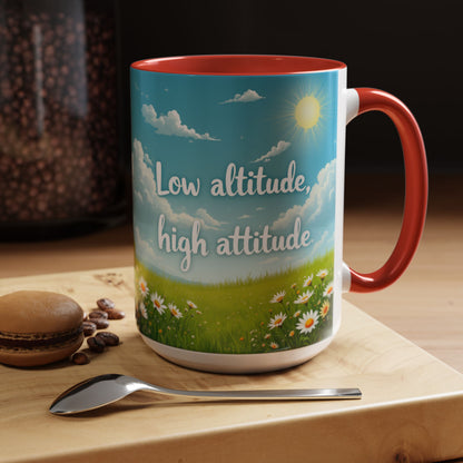 Low Altitude, High Attitude | Motivational Gift for Coffee Lovers, Nature Enthusiasts, Office Decor, [...]
