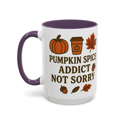Pumpkin Spice Addict Coffee Mug, Cozy Fall Gift for Coffee Lovers, Autumn Decor, Cute Mug for Thanksgiving