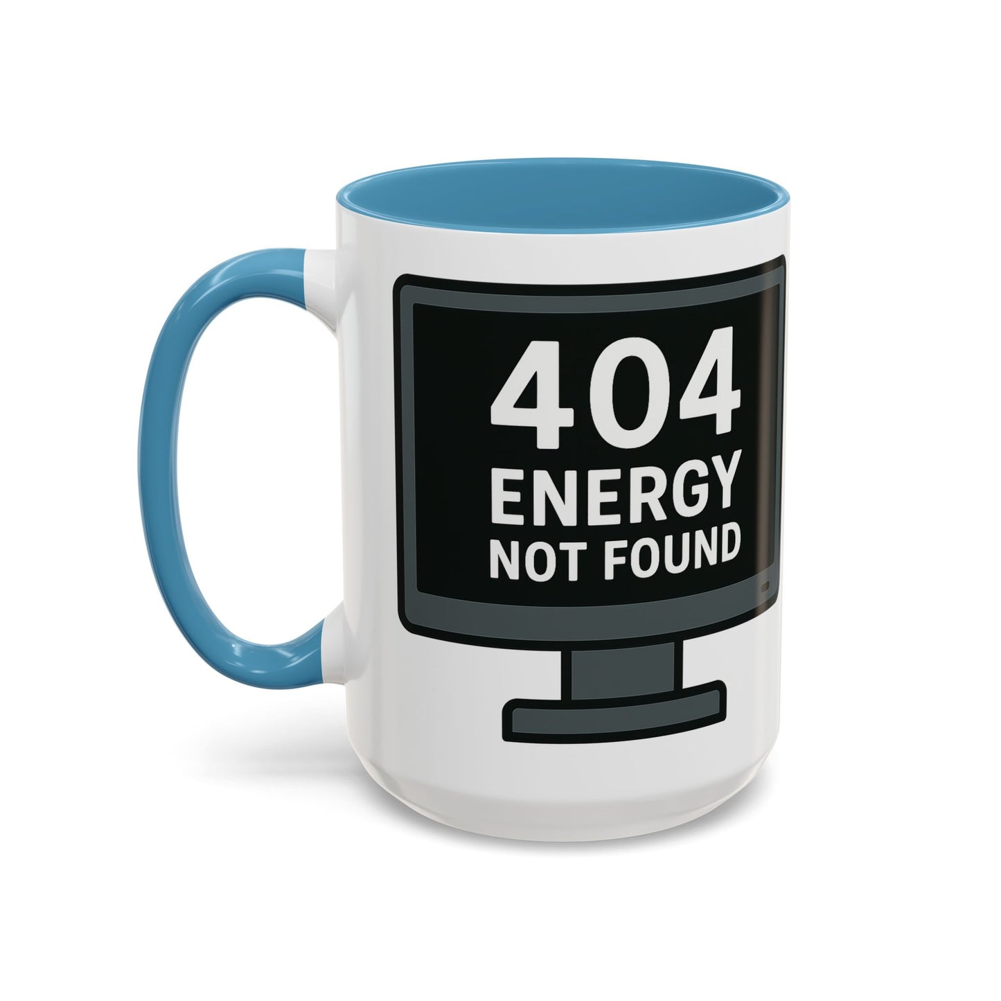 Humorous 404 Energy Not Found Coffee Mug, Funny Gift for Programmers, Unique Office Mug, Tech Lover's Gift, Coffee Lovers Mug