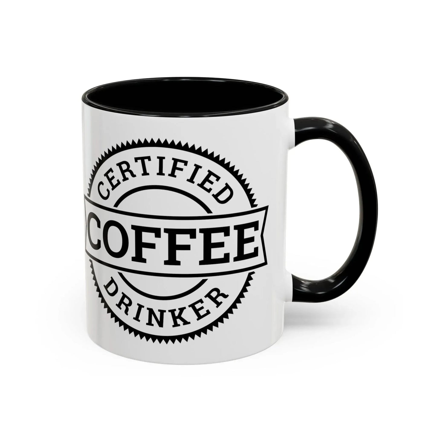 Certified coffee drinker 11oz two-tone ceramic mug - Unique gift for coffee lovers - Mug World