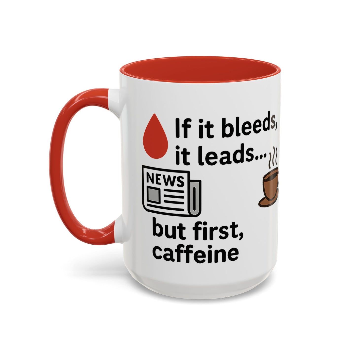 If it Bleeds it Leads Gift for Journalists, Writers, News Lovers, Unique Mug for Work or Home