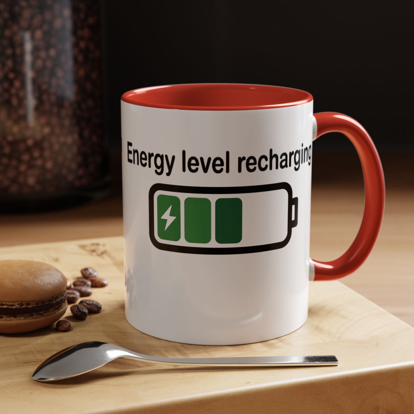 Recharge Your Energy Level, Gift for Tech Lovers, Office Desk Essential, Fun Quote Mug, Unique [...]