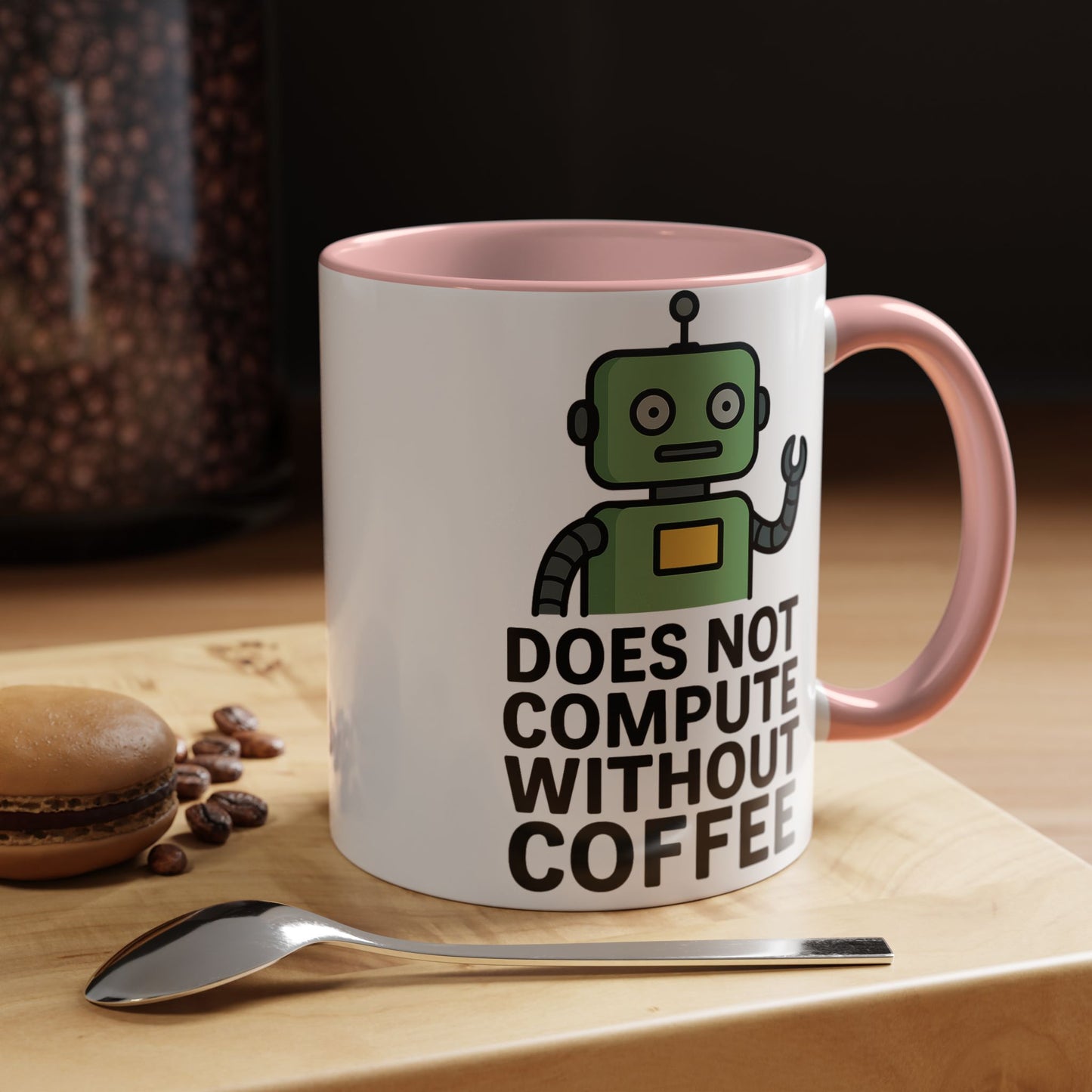 Funny Robot Coffee Mug | Does Not Compute Without Coffee | Gift for Tech Lovers, Office Humor, Geeky Kitchen Decor