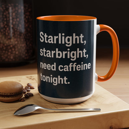 Starlight Caffeine Coffee Mug | Perfect for Coffee Lovers, Gift for Friends, Night Owl, Magical Mugs, Funny Cup