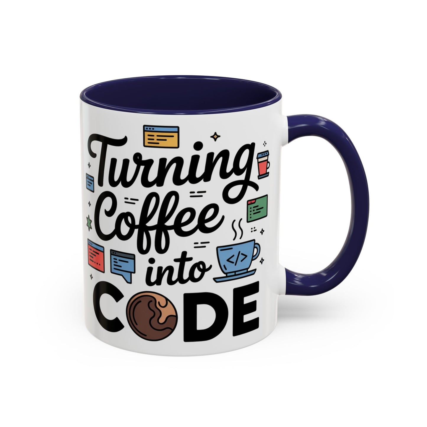 Turning Coffee into Code Mug, Programmer Gift, Coffee Lovers Cup, Tech Humor, Office Decor, Geeky Coffee Mug