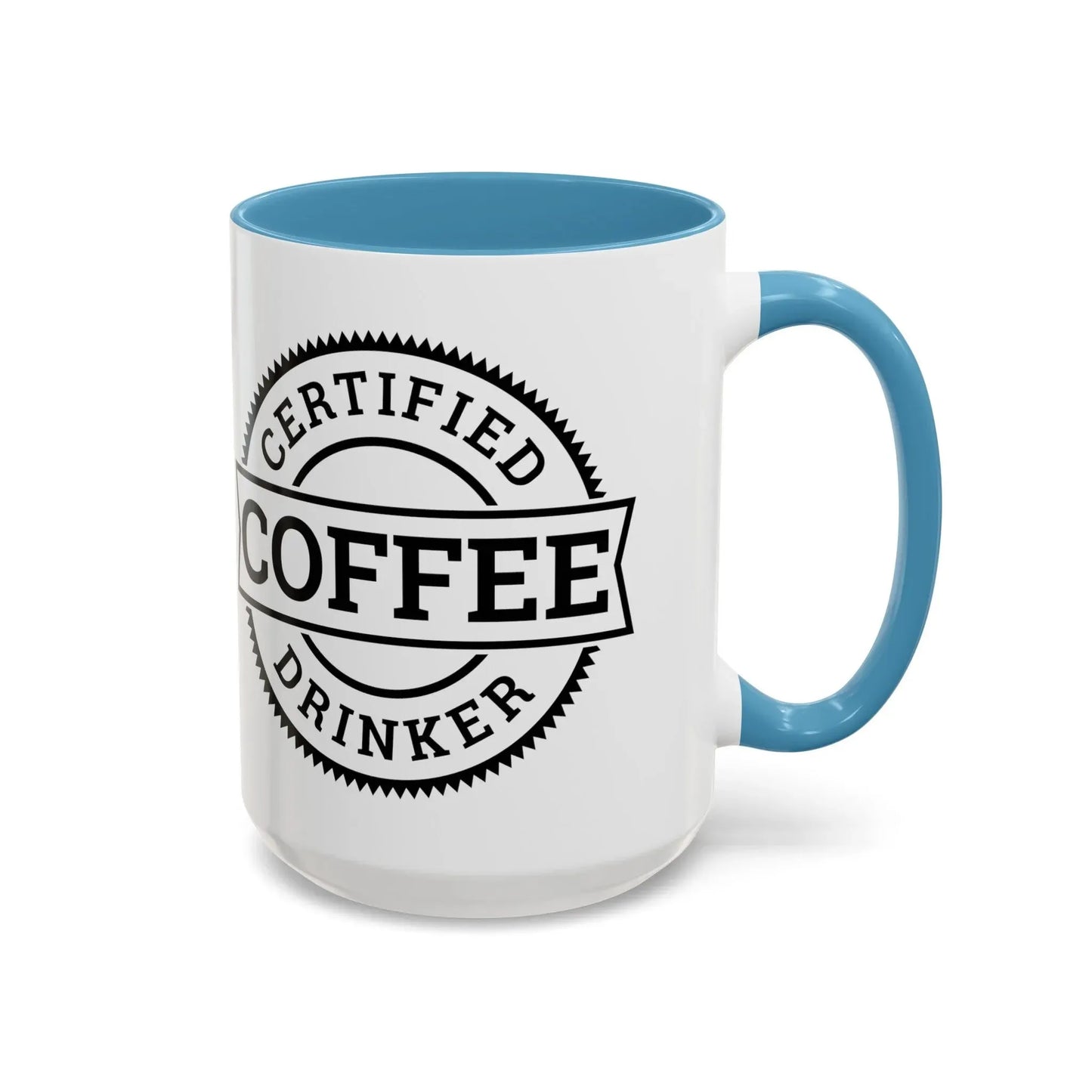 Certified coffee drinker 11oz two-tone ceramic mug - Unique gift for coffee lovers - Mug World