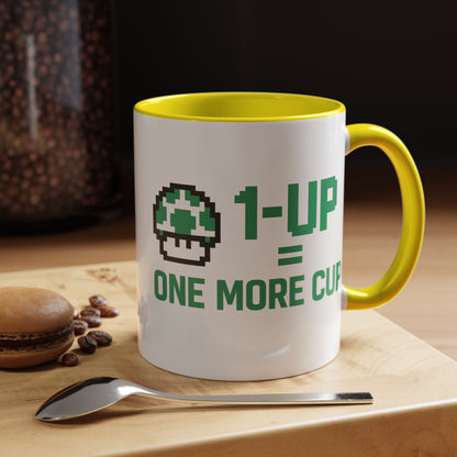 Retro Gaming Coffee Mug, 1-Up Mushroom Cup, Perfect Gift for Gamers, Funny Office Mug, Video Game Lover, Unique Birthday Present