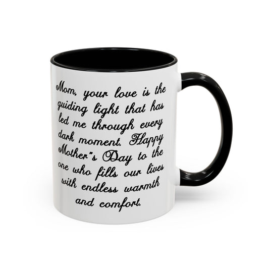 Mom guiding light 11oz two-tone ceramic mug - Unique gift for coffee lovers