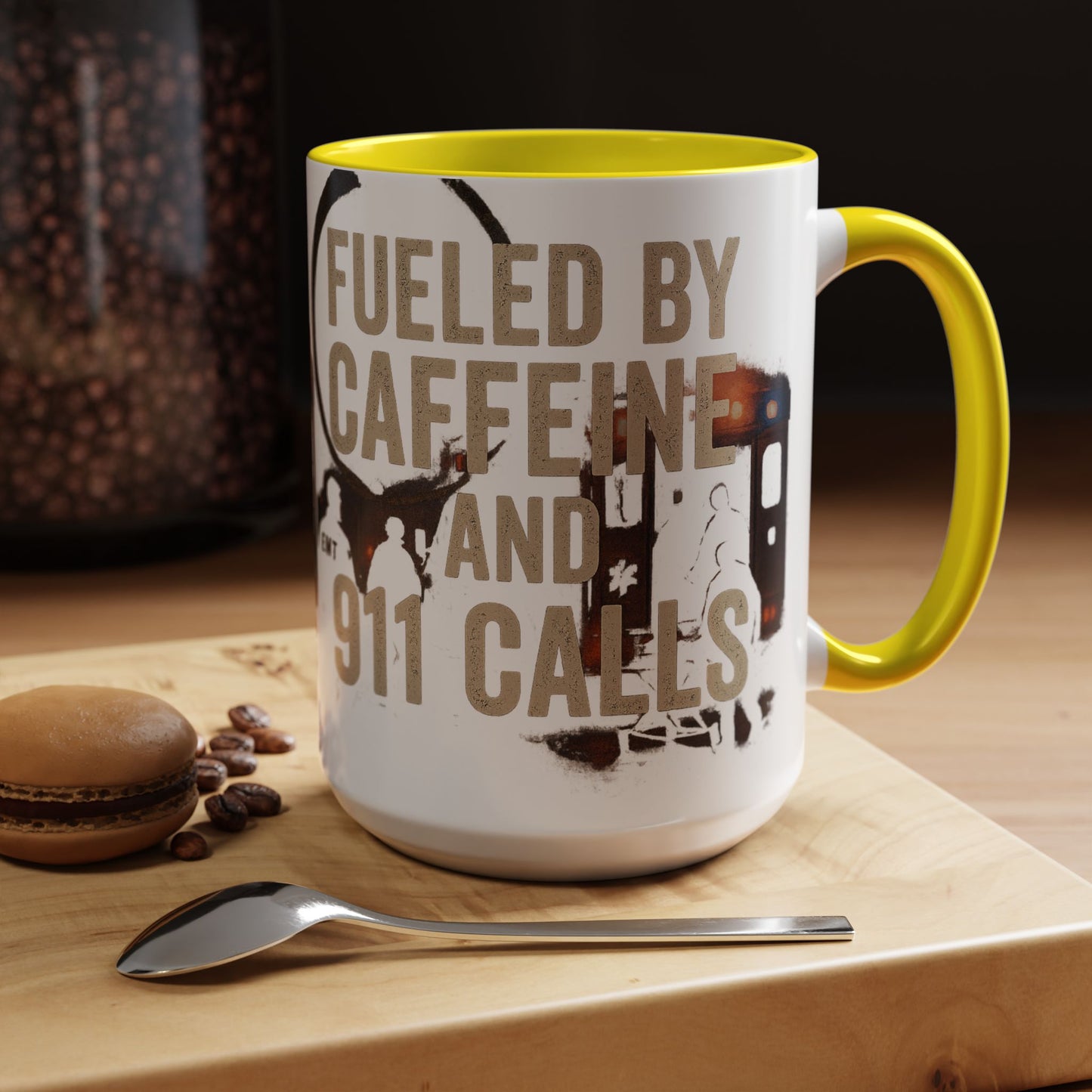 Fueled By Caffeine and 911 Calls – Perfect Gift for EMTs, Nurses, and First Responders