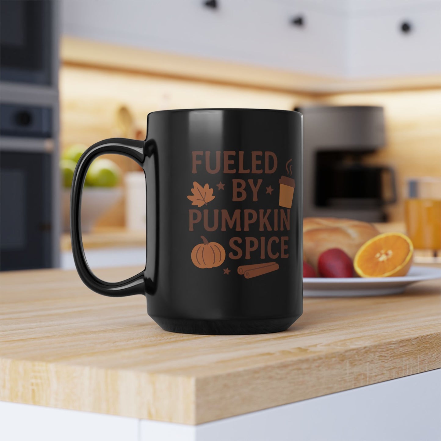 Fueled by Pumpkin Spice Coffee Lover Gift, Fall Decor, Autumn Mug, Halloween Gift, Coffee Mug