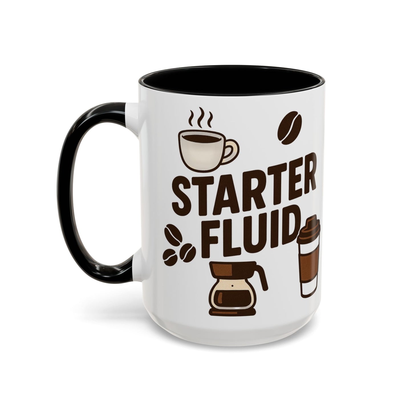 Starter Fluid Coffee Lover's Accent Mug – Perfect Gift for Birthdays, Holidays, or Office Use, Great for Your Morning Brew