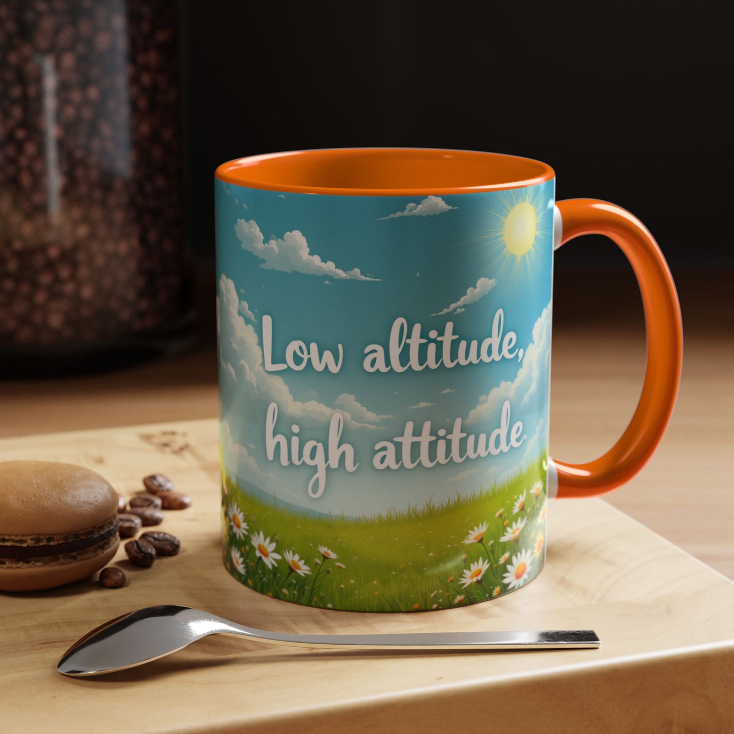 Low Altitude, High Attitude | Motivational Gift for Coffee Lovers, Nature Enthusiasts, Office Decor, [...]