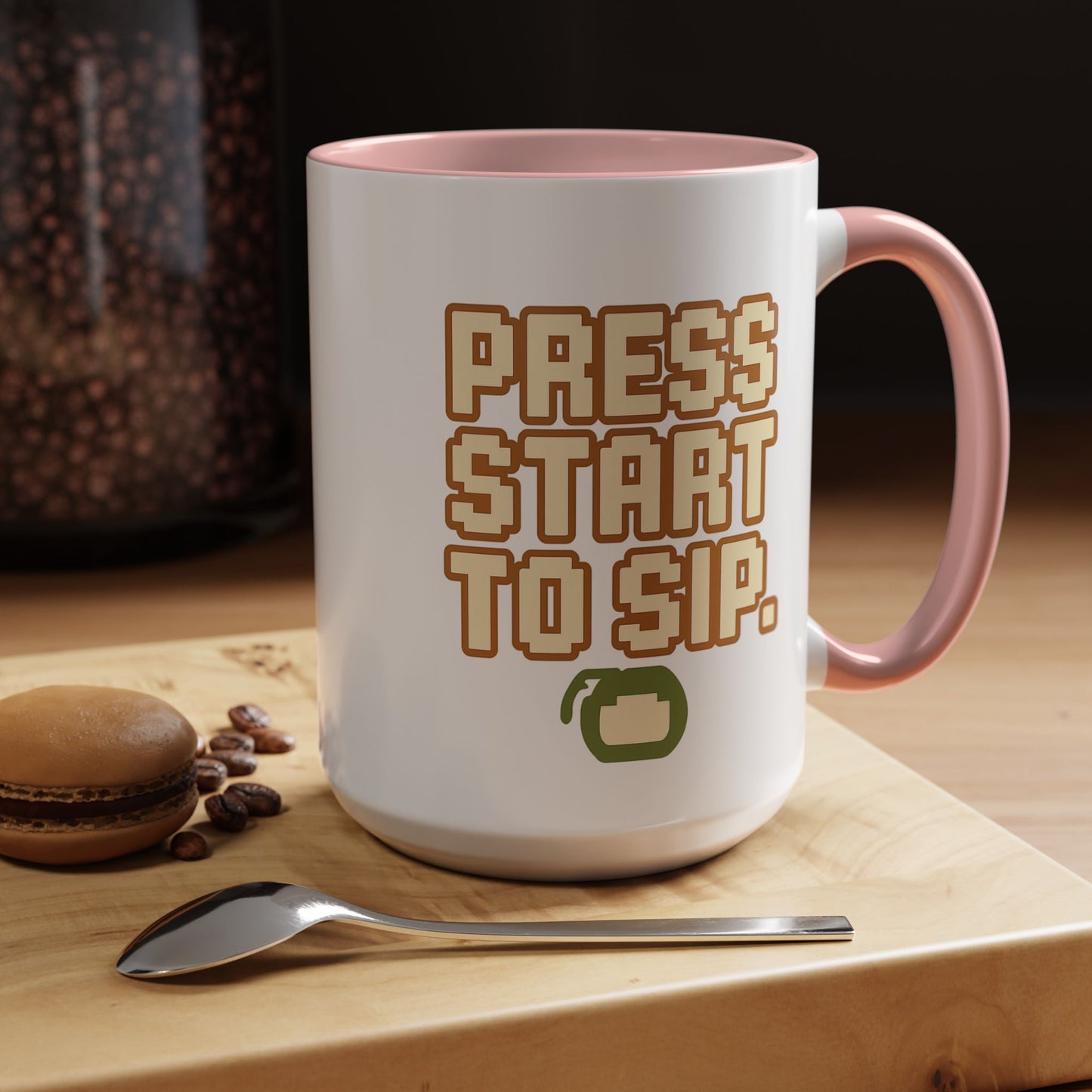 Press Start to Sip, Unique Gift for Gamers, Fun Birthday Present, Video Game Decor, Geeky Kitchenware
