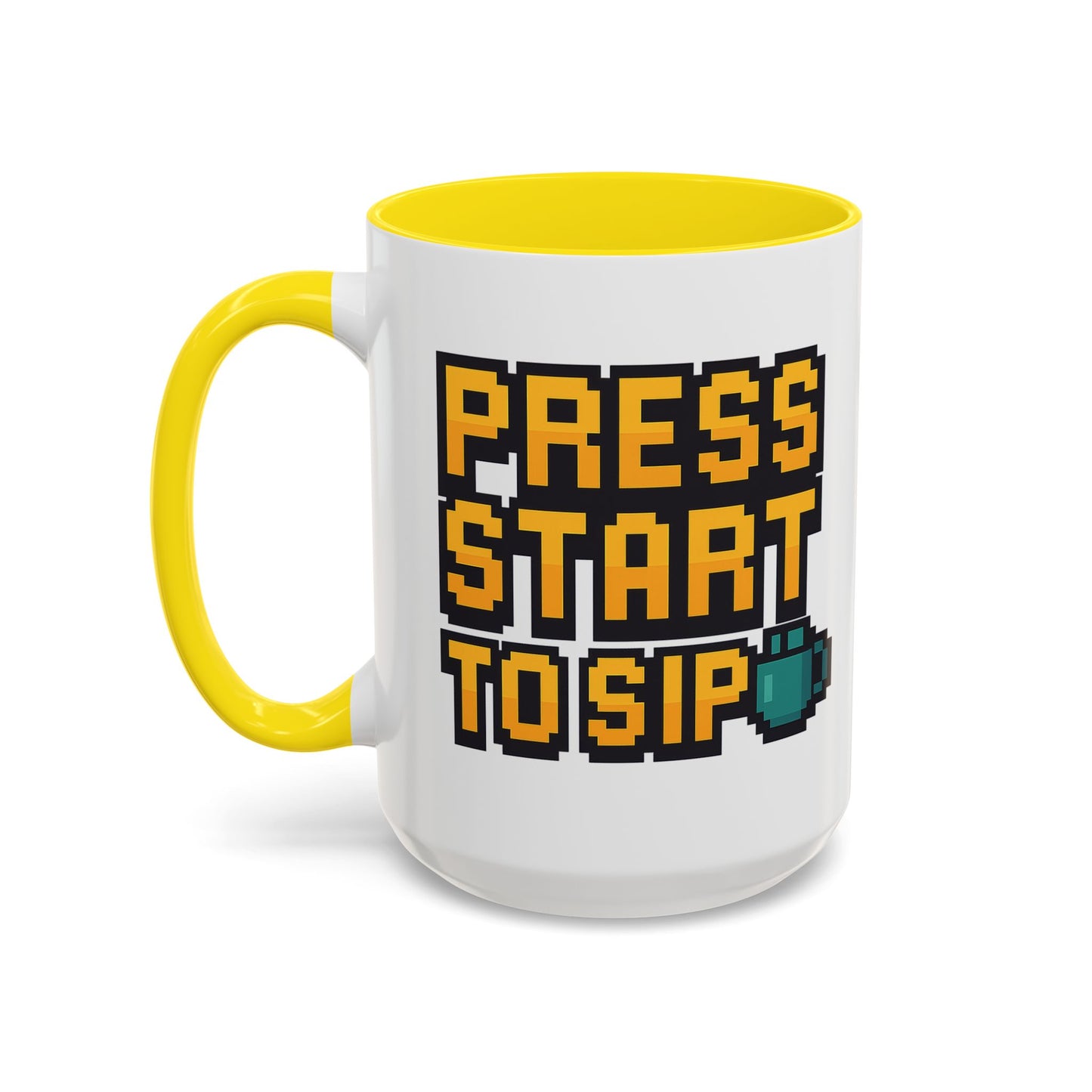 Gamer Coffee Mug, Press Start To Sip, Video Game Gift, Fun Kitchenware, Gaming Decor, Retro Style Mug