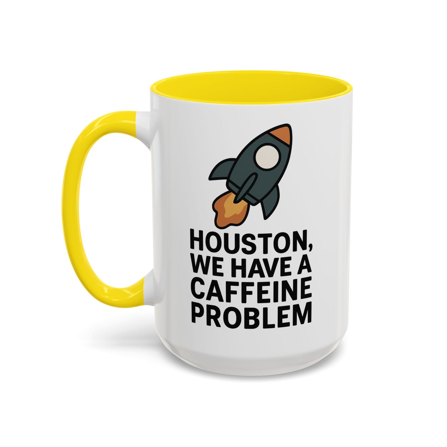 Houston We Have a Caffeine Problem Mug - Funny Coffee Cup for Space Lovers, Gift for Astronauts, Unique Kitchen Decor, Humor Mug