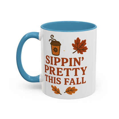 Sippin’ pretty this fall - Accent Coffee Mug (11, 15oz)