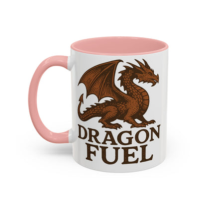 Dragon Fuel Coffee Mug - 11/15oz, Fantasy Gift for Gamers, Unique Dragon Lover's Cup, Dungeons & Dragons Drinkware, Gift for Wizards