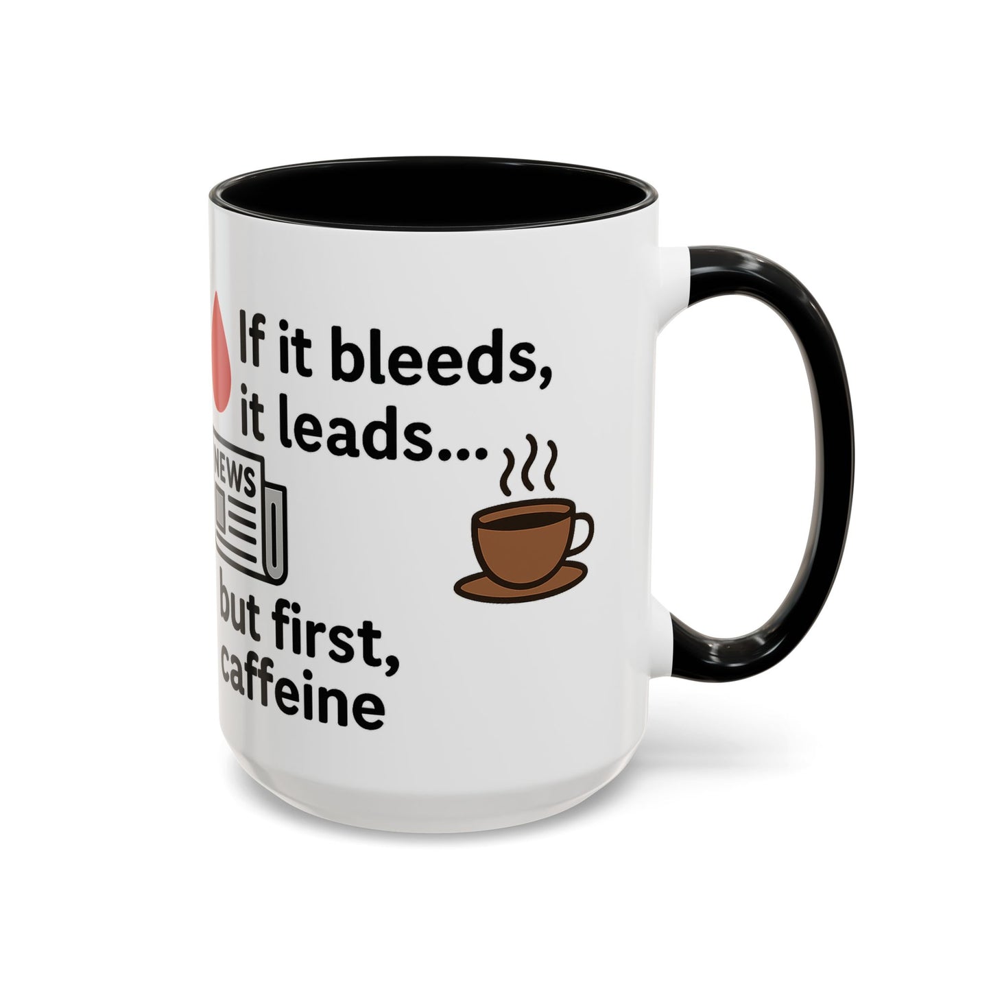 If it Bleeds it Leads Gift for Journalists, Writers, News Lovers, Unique Mug for Work or Home