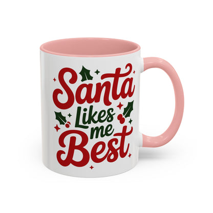 Santa Likes Me Best, Winter Decor, Gift for Coffee Lovers, Unique Present
