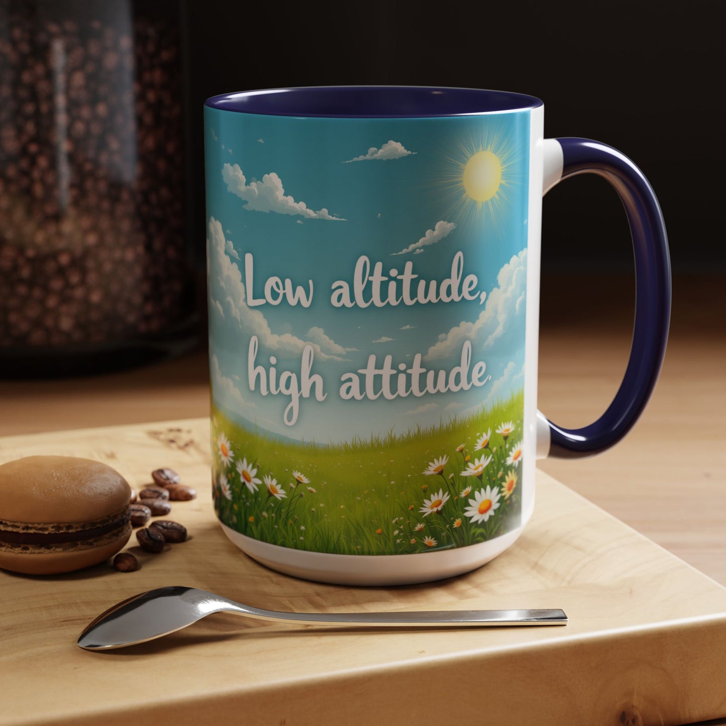 Low Altitude, High Attitude | Motivational Gift for Coffee Lovers, Nature Enthusiasts, Office Decor, [...]