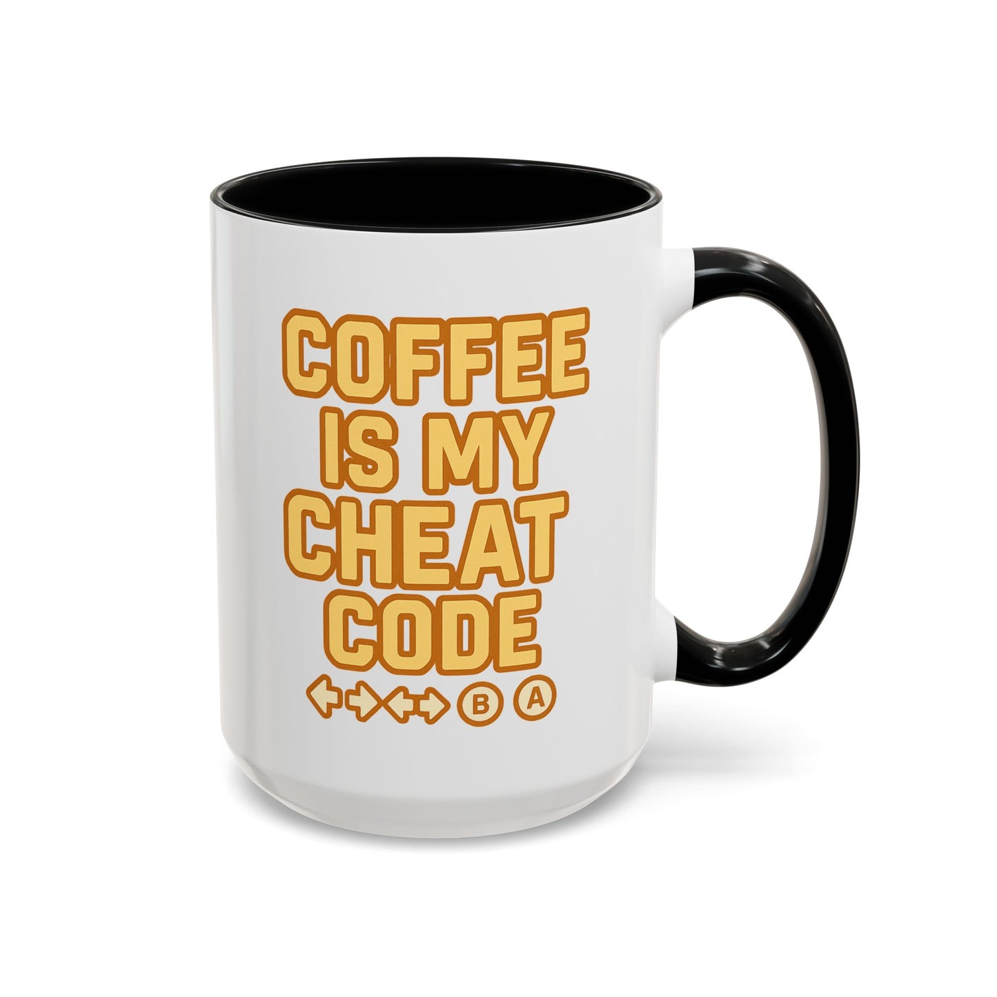 Coffee is My Cheat Code, Game Themed Gift, Funny Mug for Gamers, Gaming Accessory, Birthday Gift for Him