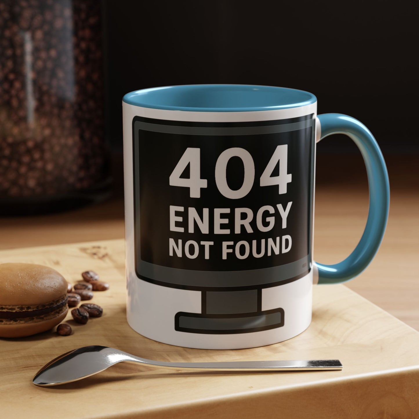 Humorous 404 Energy Not Found Coffee Mug, Funny Gift for Programmers, Unique Office Mug, Tech Lover's Gift, Coffee Lovers Mug