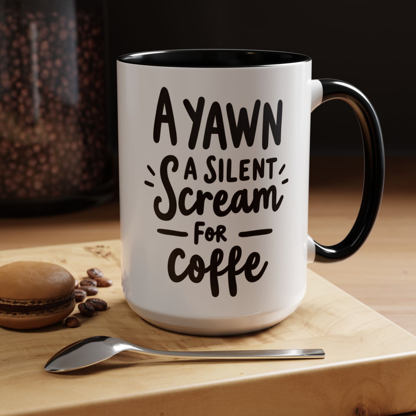 Funny Yawn Coffee Mug - 11oz & 15oz | Perfect Gift for Coffee Lovers