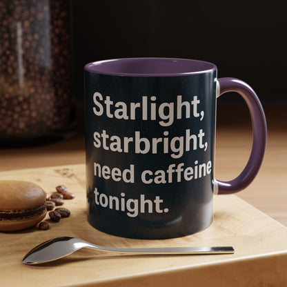 Starlight Caffeine Coffee Mug | Perfect for Coffee Lovers, Gift for Friends, Night Owl, Magical Mugs, Funny Cup