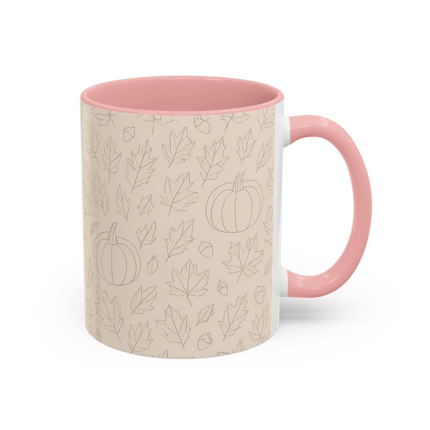 Autumn Leaves Accent Coffee Mug | Fall Decor, Pumpkin Lovers Gift, Cozy Mornings, Seasonal Kitchenware, Ideal for Thanksgiving