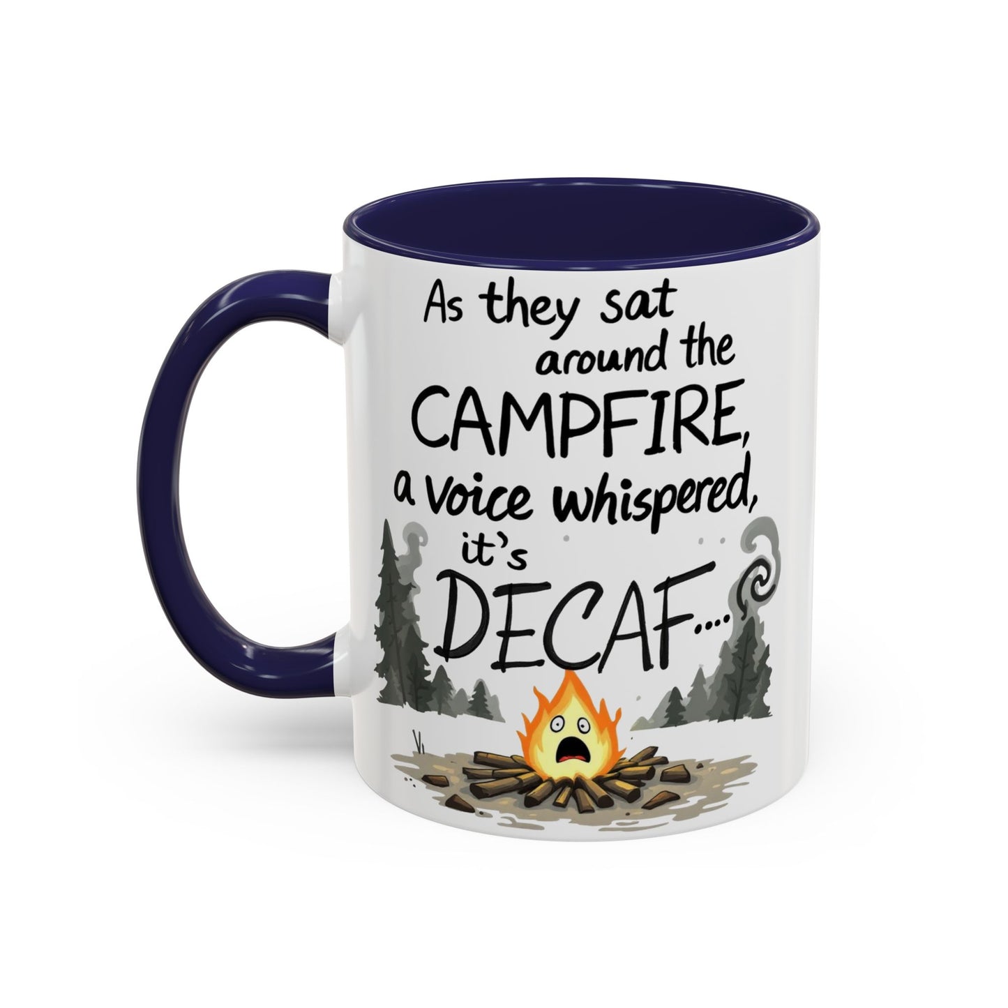 Scary Campfire Decaf Story Coffee Mug - Fun Gift for Outdoor Lovers, Camping, Hiking