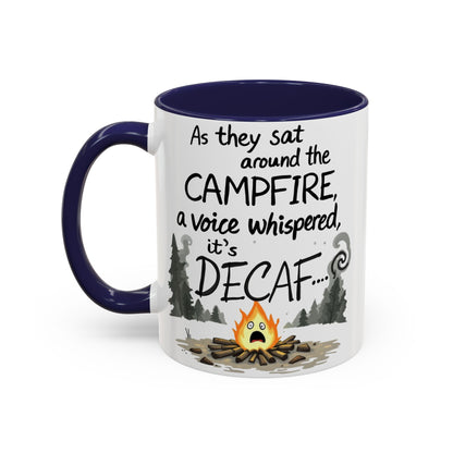 Scary Campfire Decaf Story Coffee Mug - Fun Gift for Outdoor Lovers, Camping, Hiking