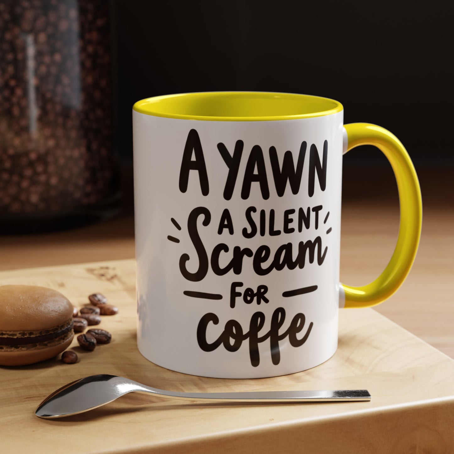 Funny Yawn Coffee Mug - 11oz & 15oz | Perfect Gift for Coffee Lovers