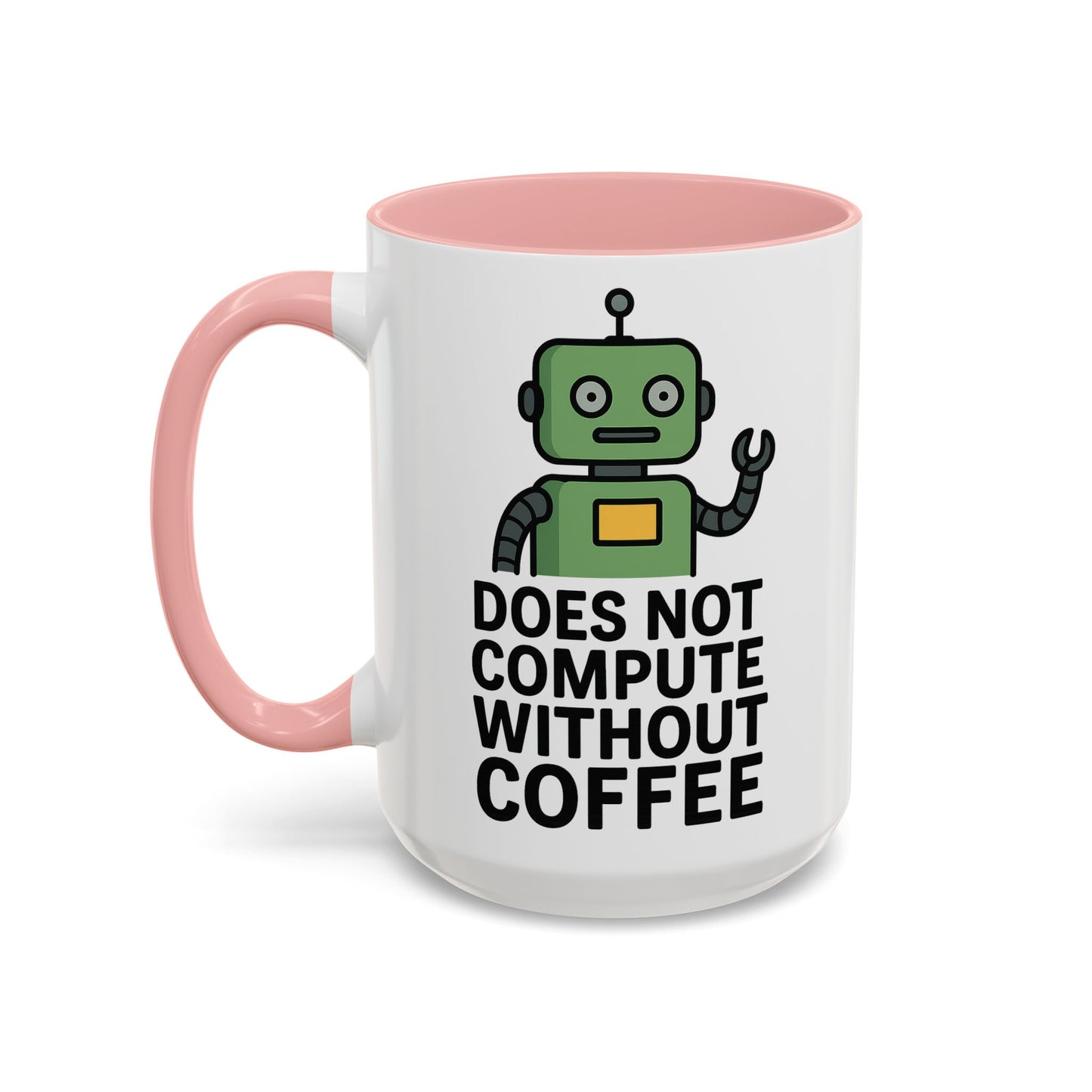 Funny Robot Coffee Mug | Does Not Compute Without Coffee | Gift for Tech Lovers, Office Humor, Geeky Kitchen Decor