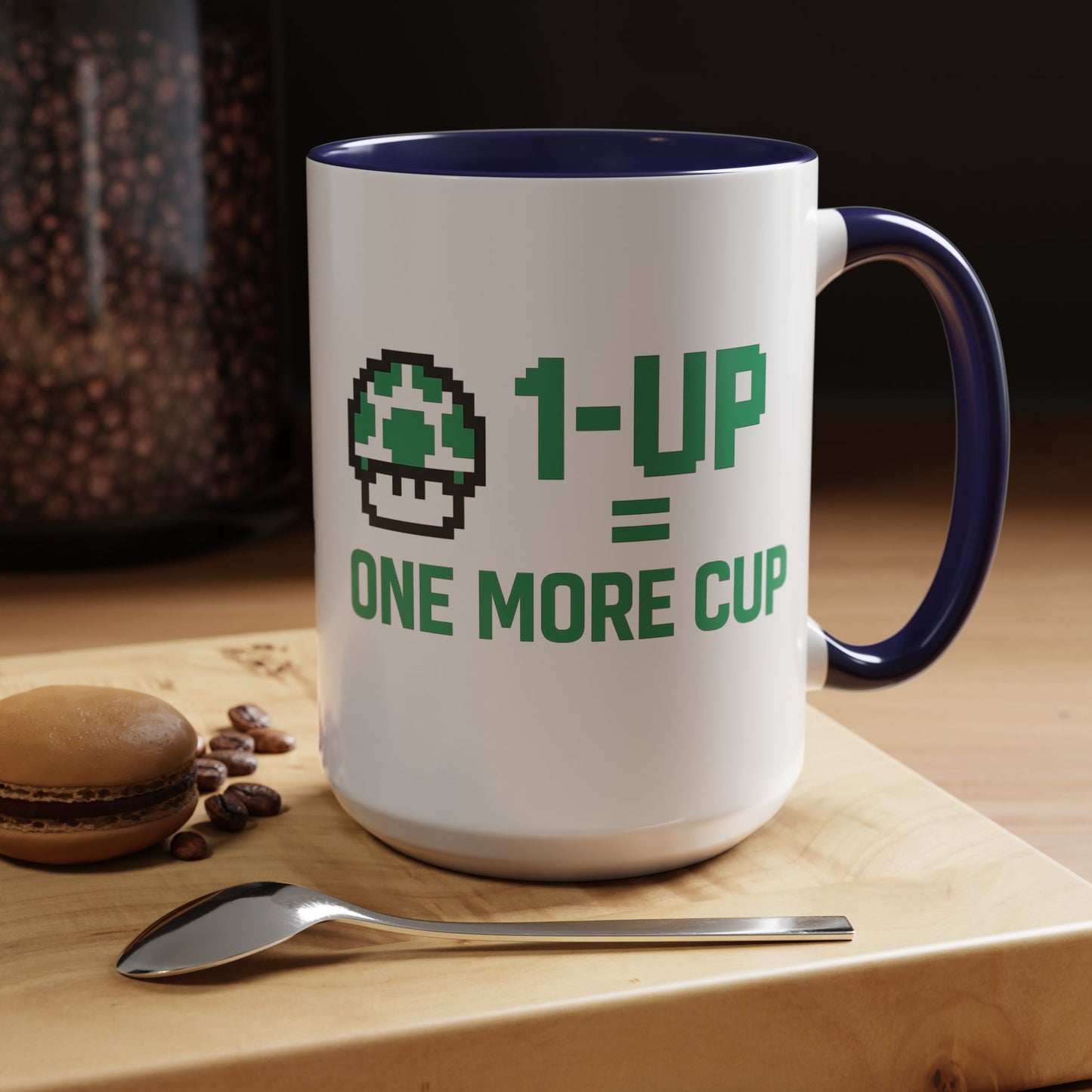 Retro Gaming Coffee Mug, 1-Up Mushroom Cup, Perfect Gift for Gamers, Funny Office Mug, Video Game Lover, Unique Birthday Present