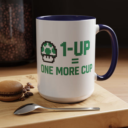 Retro Gaming Coffee Mug, 1-Up Mushroom Cup, Perfect Gift for Gamers, Funny Office Mug, Video Game Lover, Unique Birthday Present