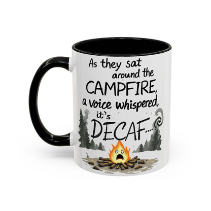 Scary Campfire Decaf Story Coffee Mug - Fun Gift for Outdoor Lovers, Camping, Hiking