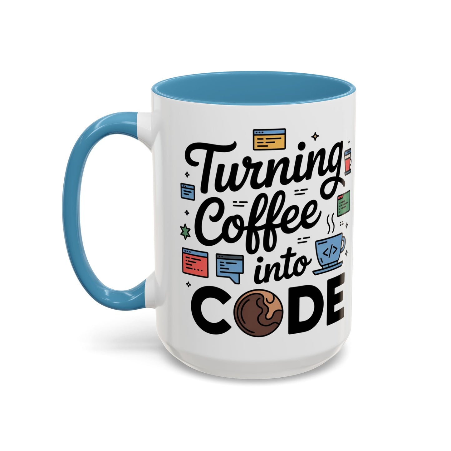 Turning Coffee into Code Mug, Programmer Gift, Coffee Lovers Cup, Tech Humor, Office Decor, Geeky Coffee Mug