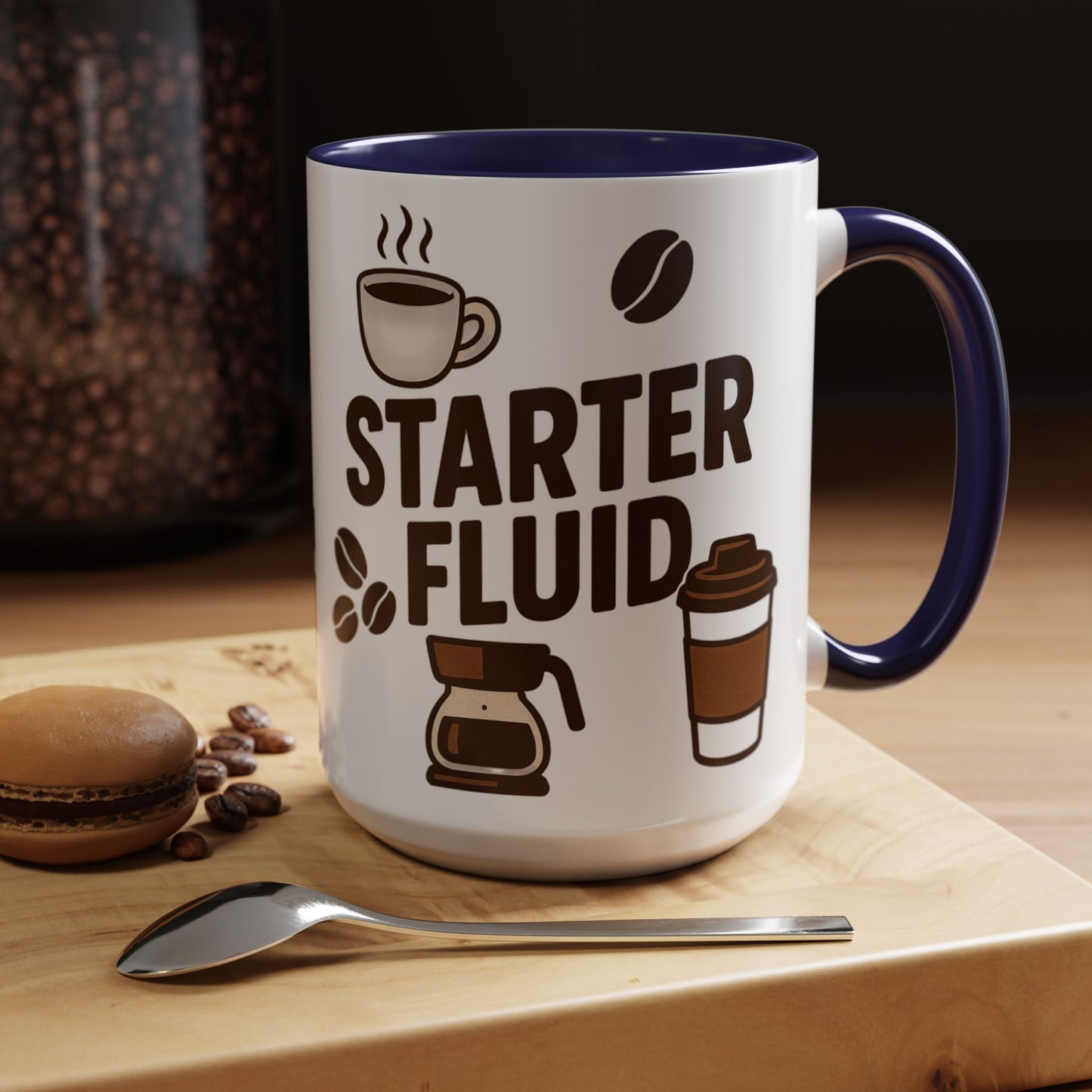 Starter Fluid Coffee Lover's Accent Mug – Perfect Gift for Birthdays, Holidays, or Office Use, Great for Your Morning Brew