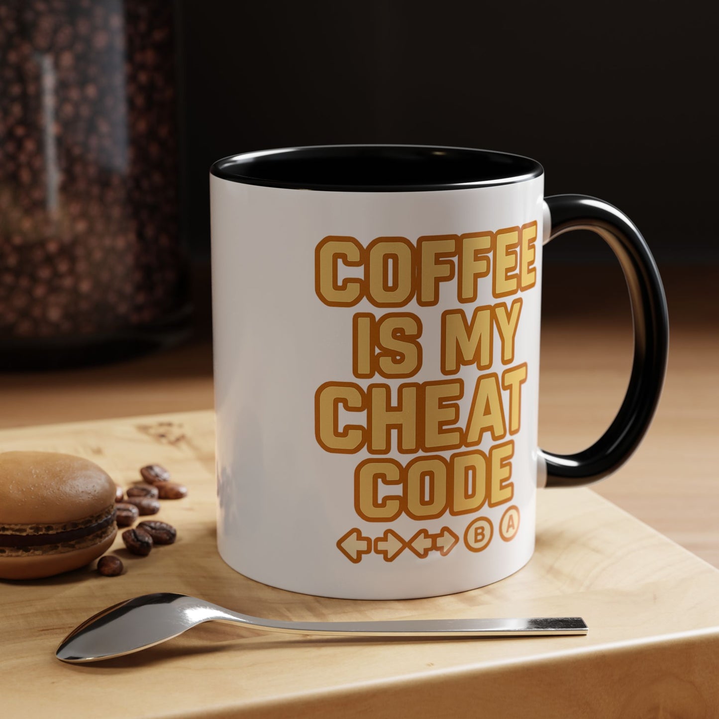 Coffee is My Cheat Code, Game Themed Gift, Funny Mug for Gamers, Gaming Accessory, Birthday Gift for Him