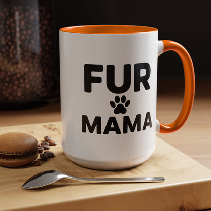Fur Mama Coffee Mug - Perfect Gift for Dog Lovers, Pet Parents, Animal Enthusiasts, Mother's Day, Birthdays, Coffee Lovers
